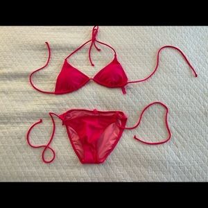 Hot Pink VS two piece bikini